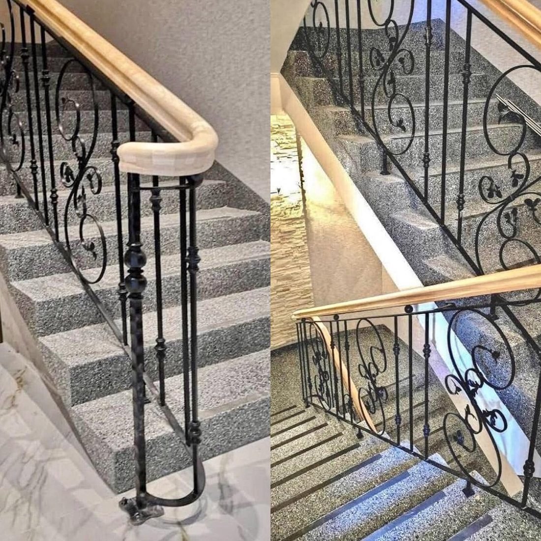 Barandilla de forja en escalera